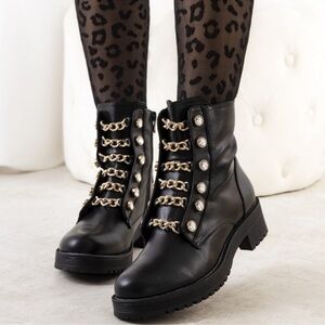 Kurt Geiger London Kids' Mini Bax Combat Boot